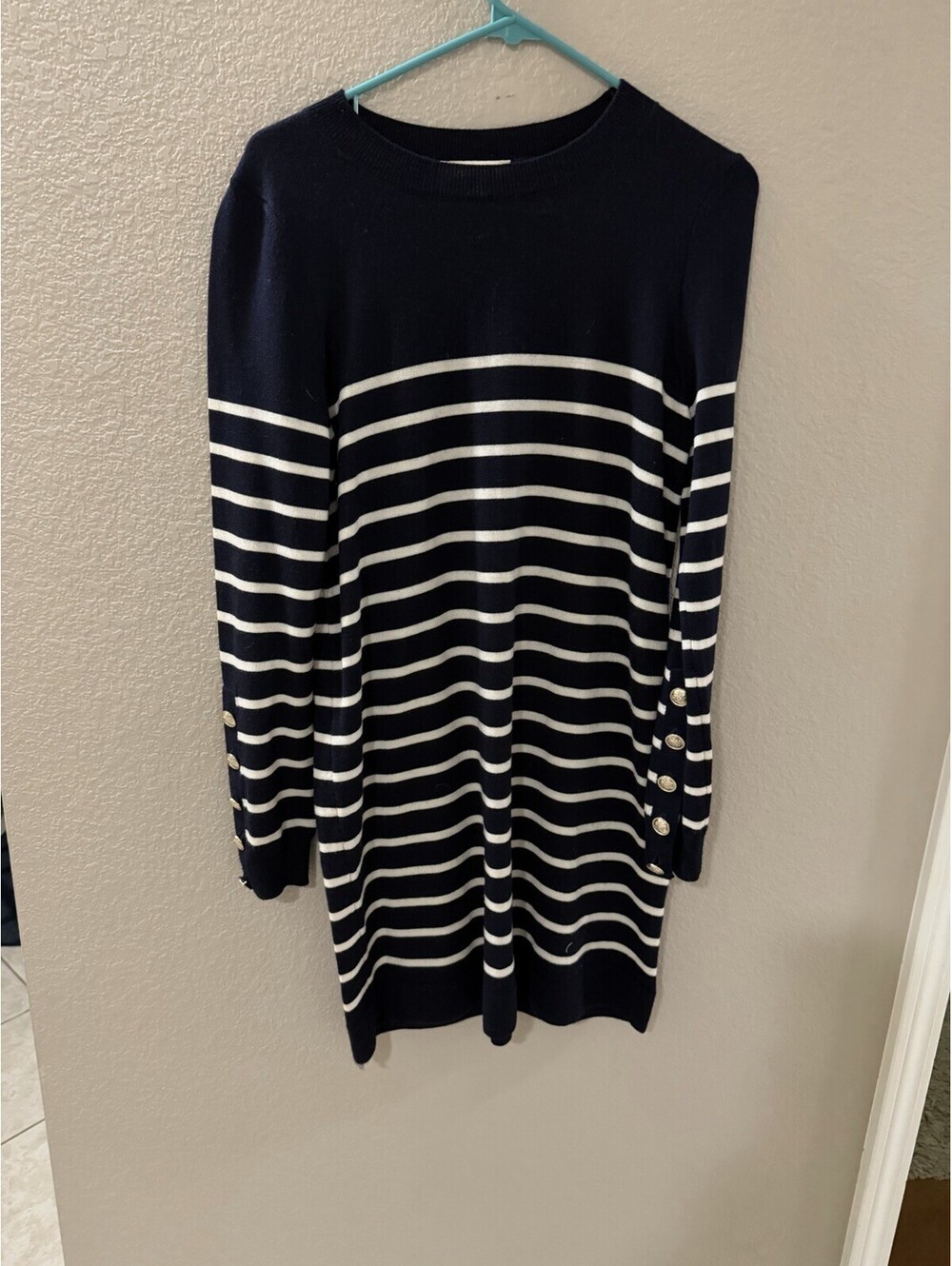 Sezane Striped Sweater Dress